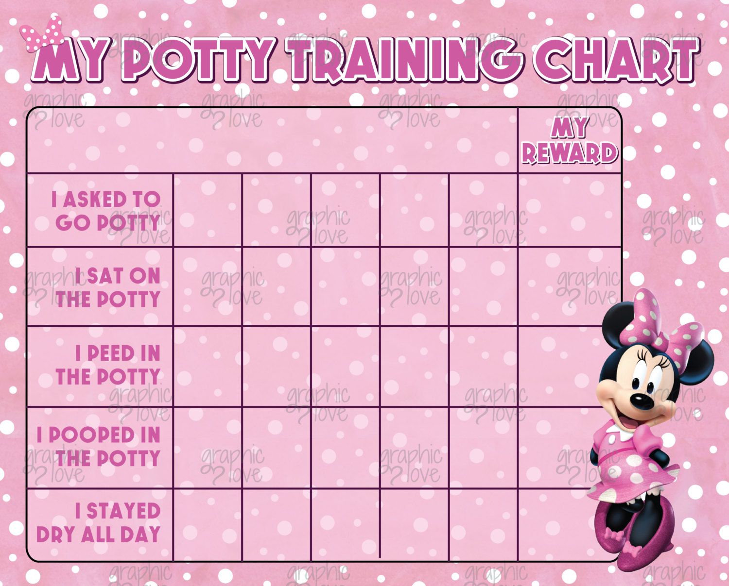 Free Minnie Mouse Potty Chart treemedicine